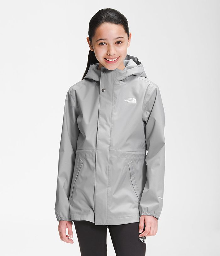 The North Face DryVent™ Mountain Snapper Parka Girls Jacket Grey 451972-DNC